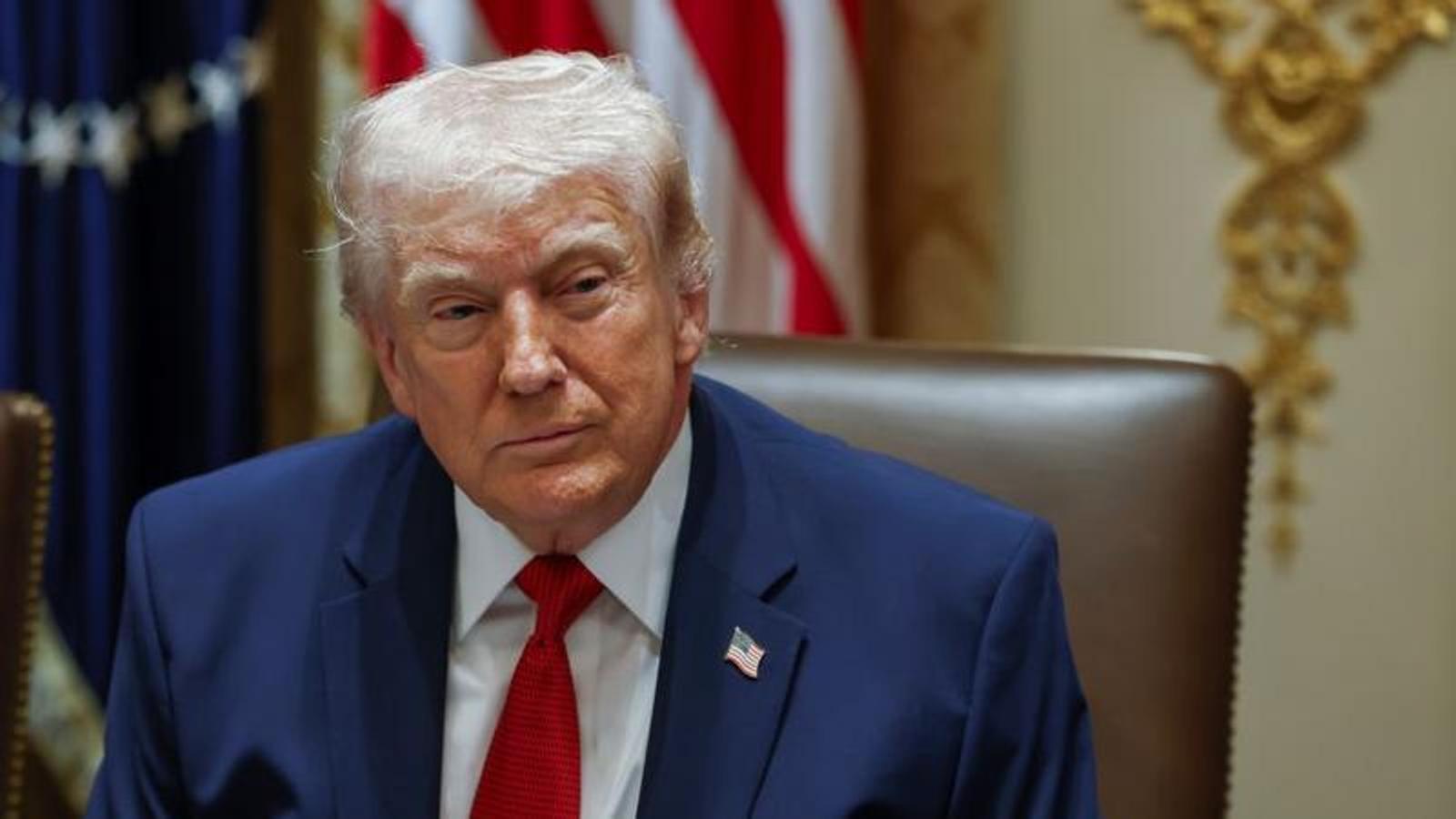 El presidente de los EE. UU., Donald Trump, durante un encuentro el jueves en la Casa Blanca.