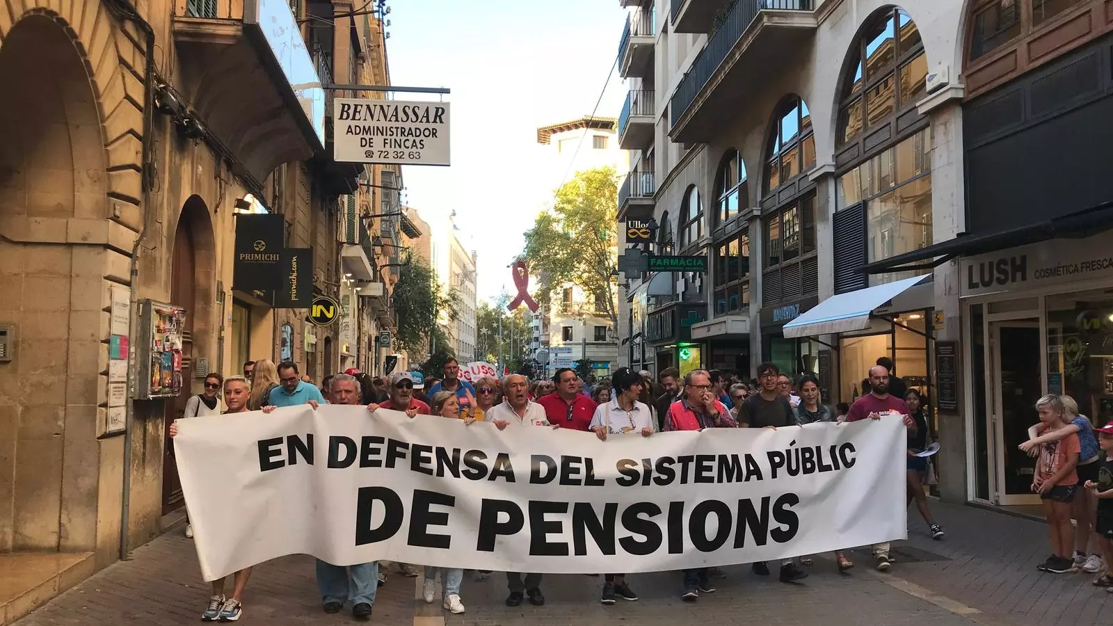 Imatge de la manifestació a Palma