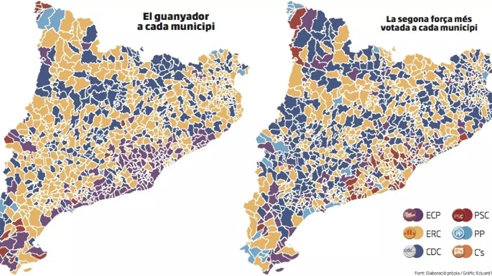 Els moviments de vot equilibren el mapa electoral català