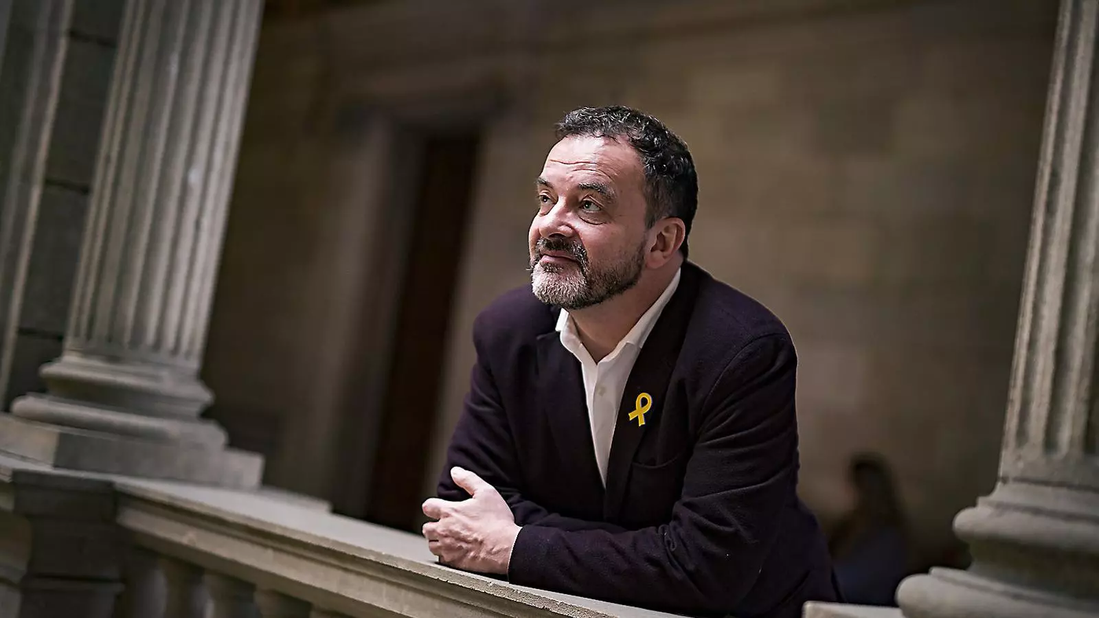 El líder municipal d’ERC a Barcelona, Alfred Bosch, a l’Ajuntament, en una imatge del març.