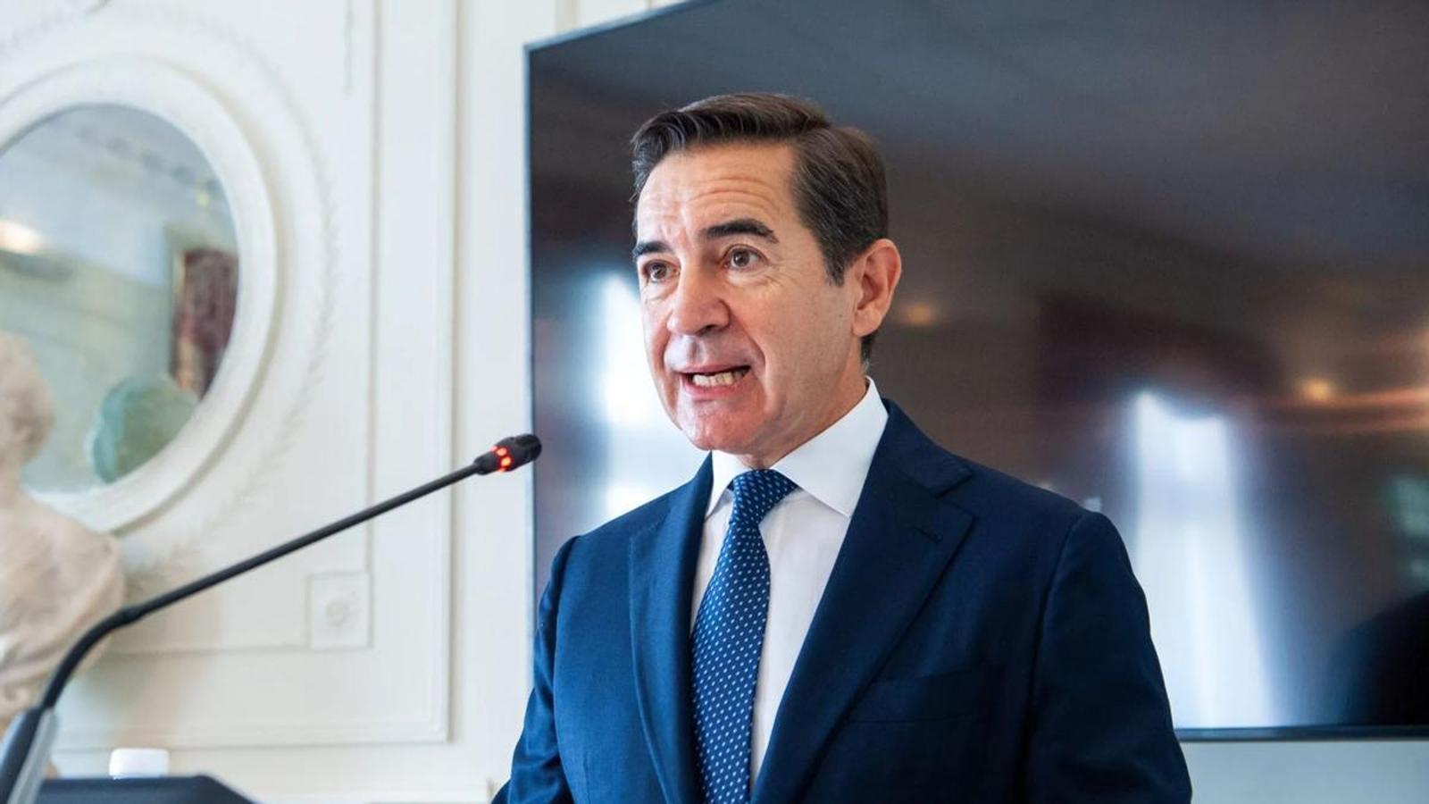 The president of BBVA, Carlos Torres, at the UIMP and APIE Summer Course this Monday in Santander