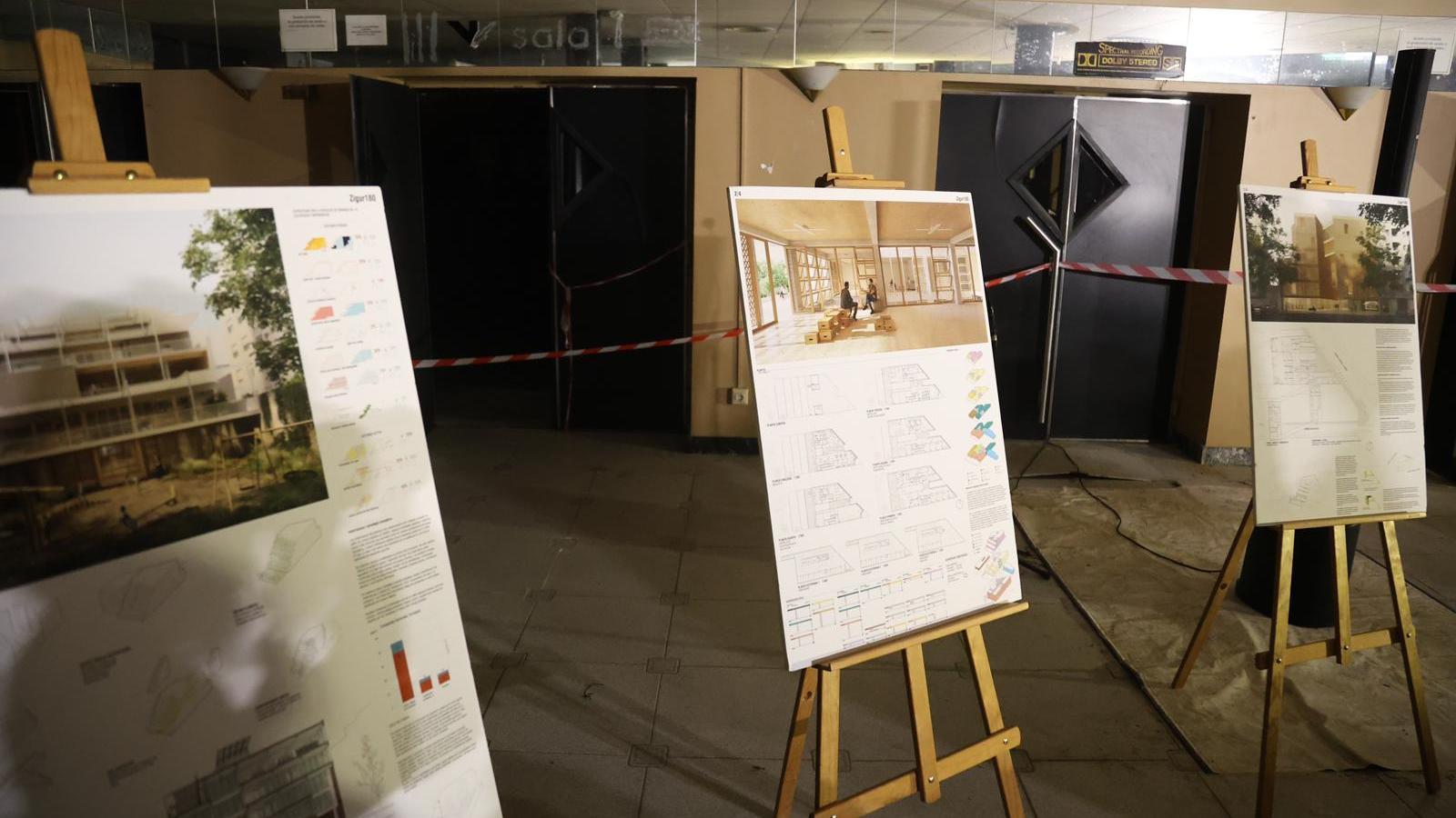 Paneles con detalles del proyecto.