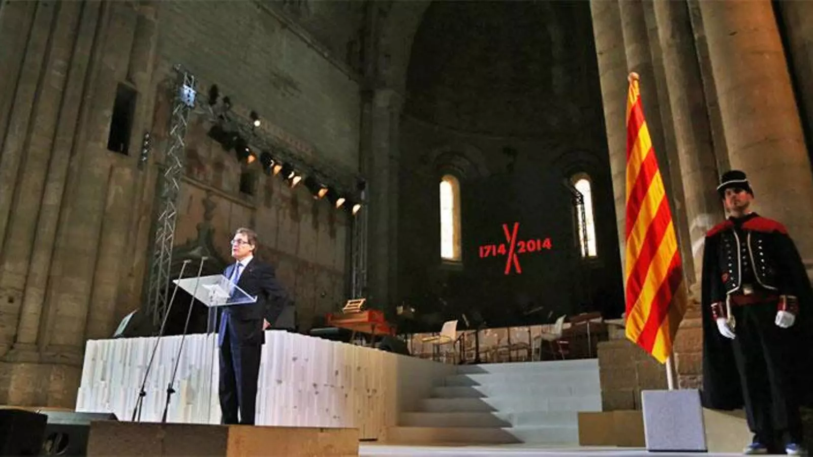 Mas, durant la seva intervenció a la Seu Vella de Lleida