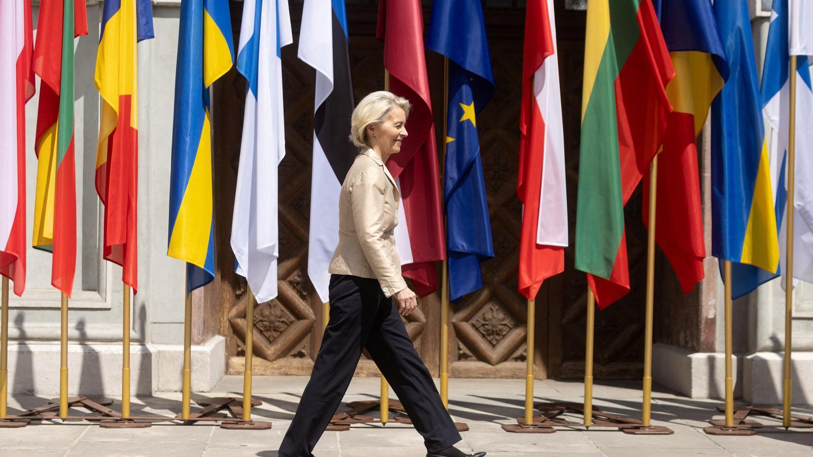 The President of the European Commission, Ursula von der Leyen, this Thursday in Gdansk, Poland.
