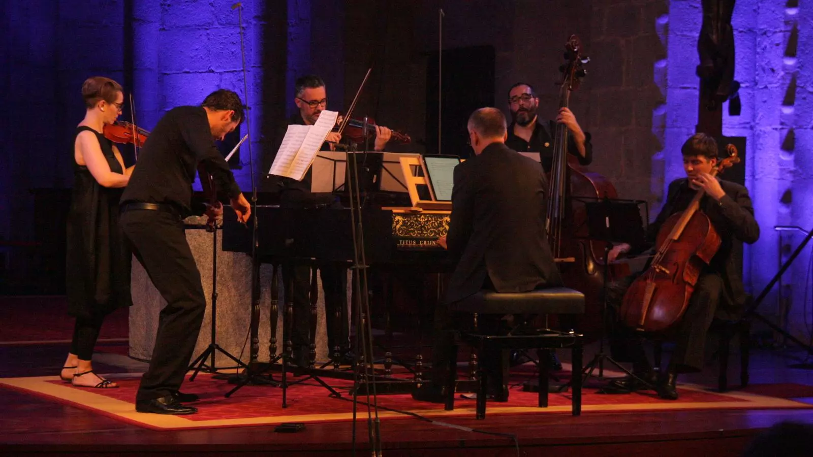 L'Ensemble Flandriae-Pyrenaei, interpretant una de les peces del concert inaugural del FeMAP el 2019