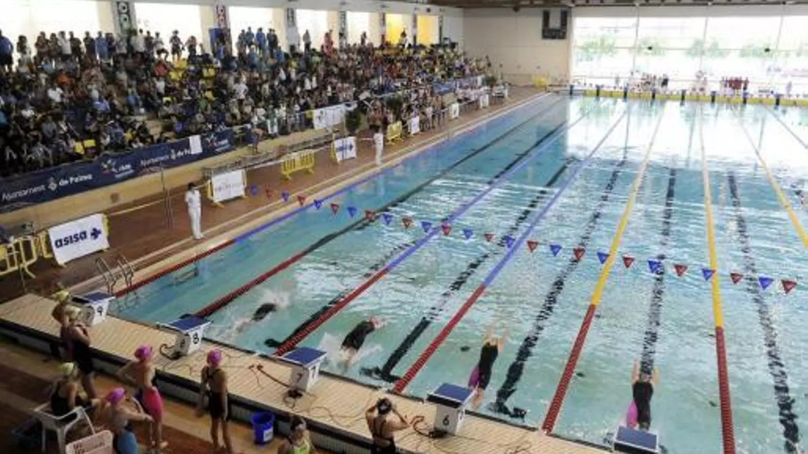 Una imatge d'arxiu de la piscina interior de Son Hugo, la qual ha estat tancada per una fissura.