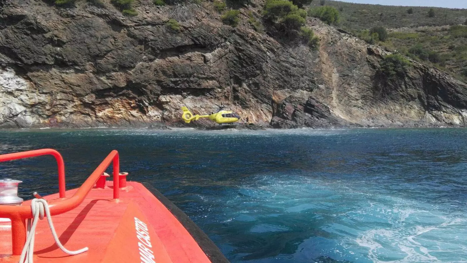 Els equips d'emergències, en el lloc de l'accident