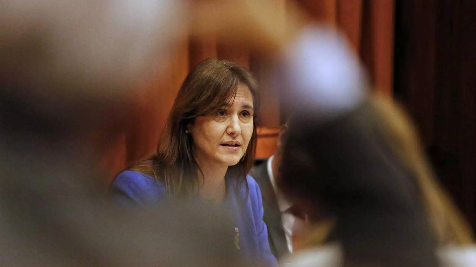 La consellera de Cultura, Laura Borràs, en compareixença al Parlament
