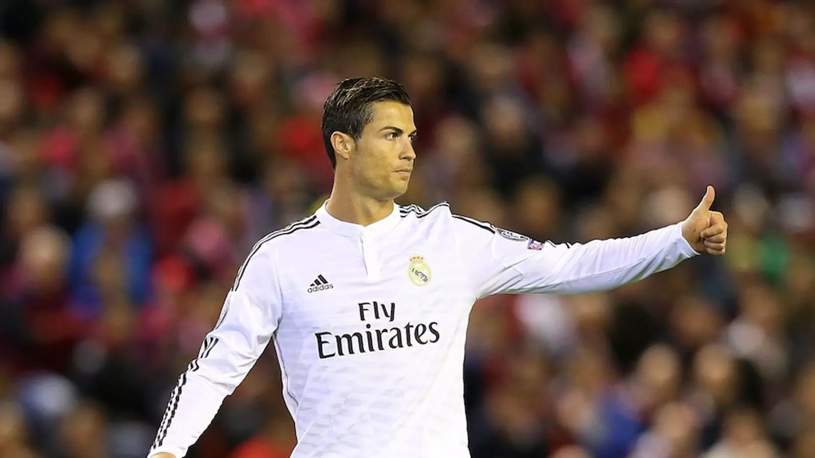 Cristiano Ronaldo durant el partit d'aquest dimecres contra el Liverpool / ALEX LIVESEY / GETTY