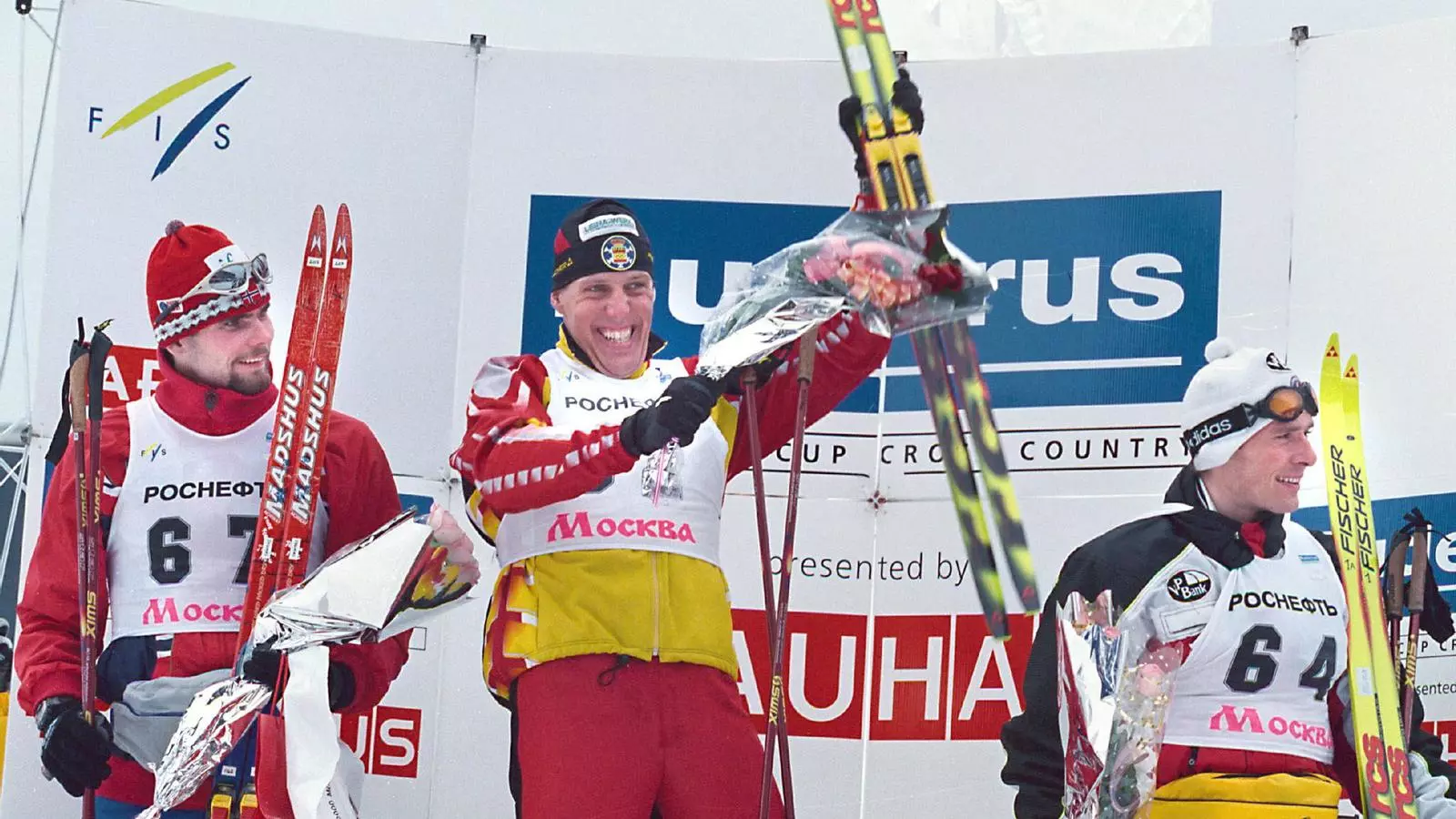 Johann Mühlegg respresentant en España a la Copa del Mundo de esquí, en 2000