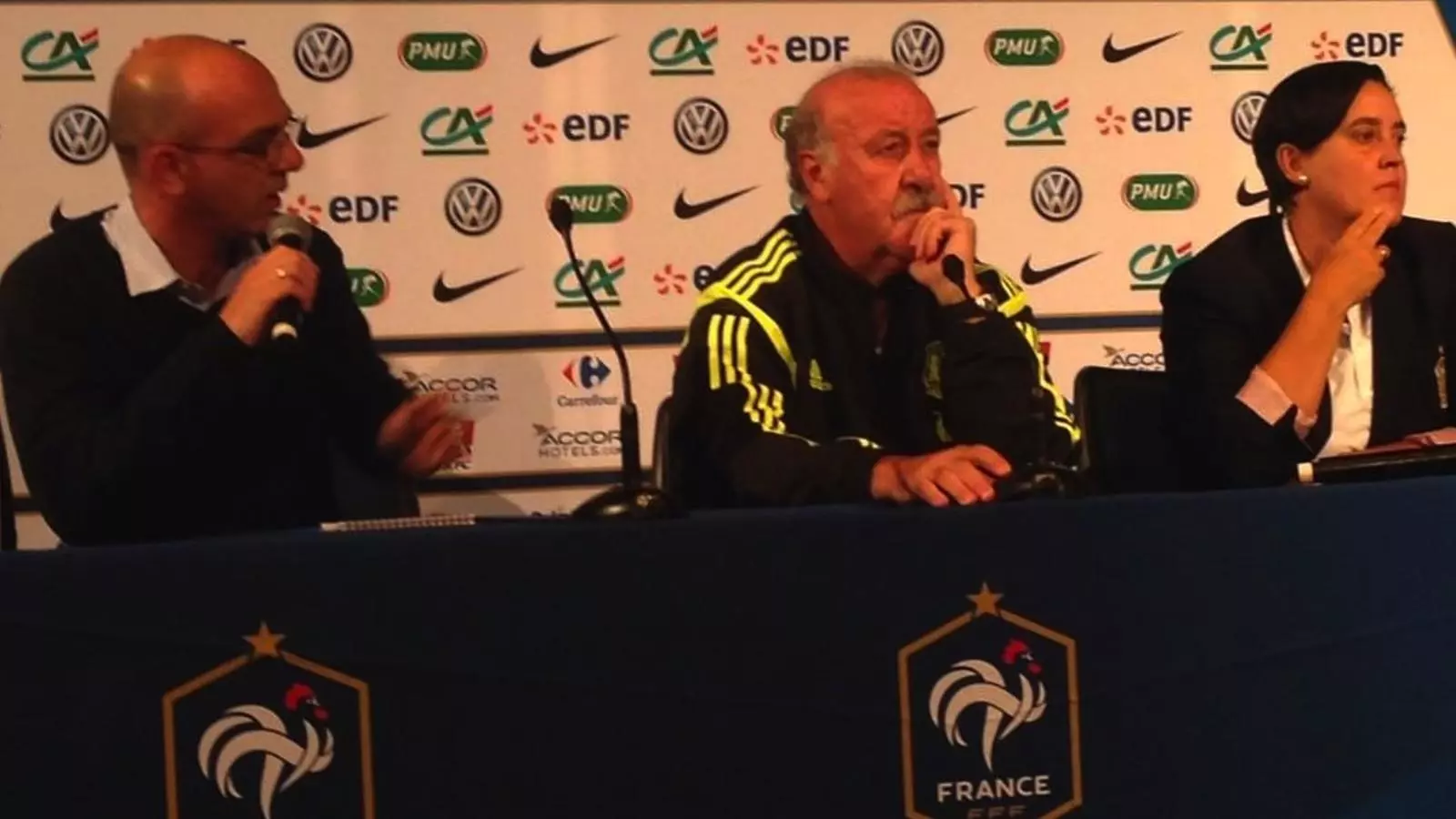 Vicente del Bosque, durant la conferència de premsa / RFEF