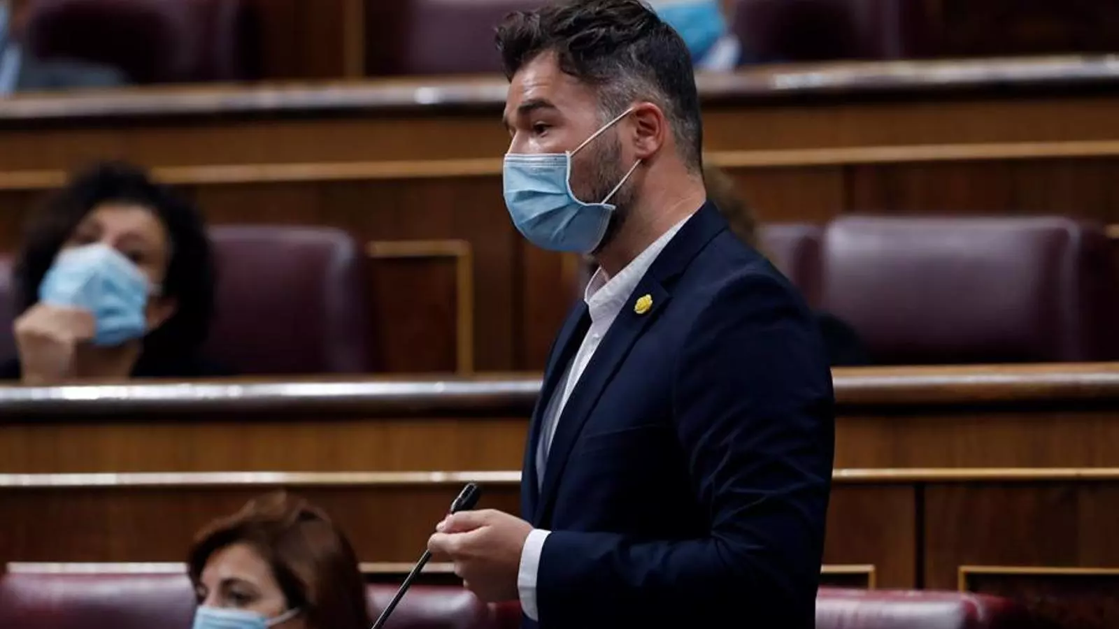 El portaveu d'ERC al Congrés, Gabriel Rufián, en la sessió de control al govern espanyol