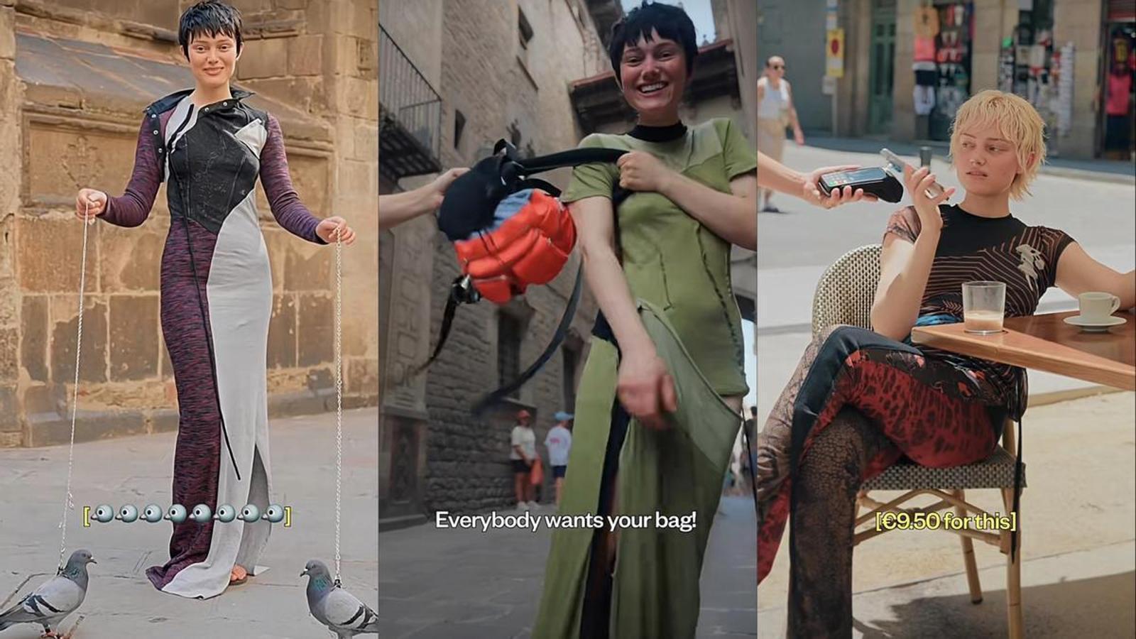 Instantáneas del anuncio publicitario de Desigual x Ottolinger