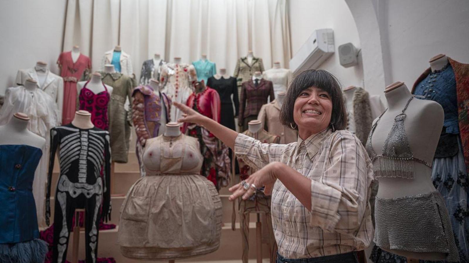 Sílvia Delagneau shows a room with 40 costume sketches of Teatre Lliure shows, at the Palau Robert.