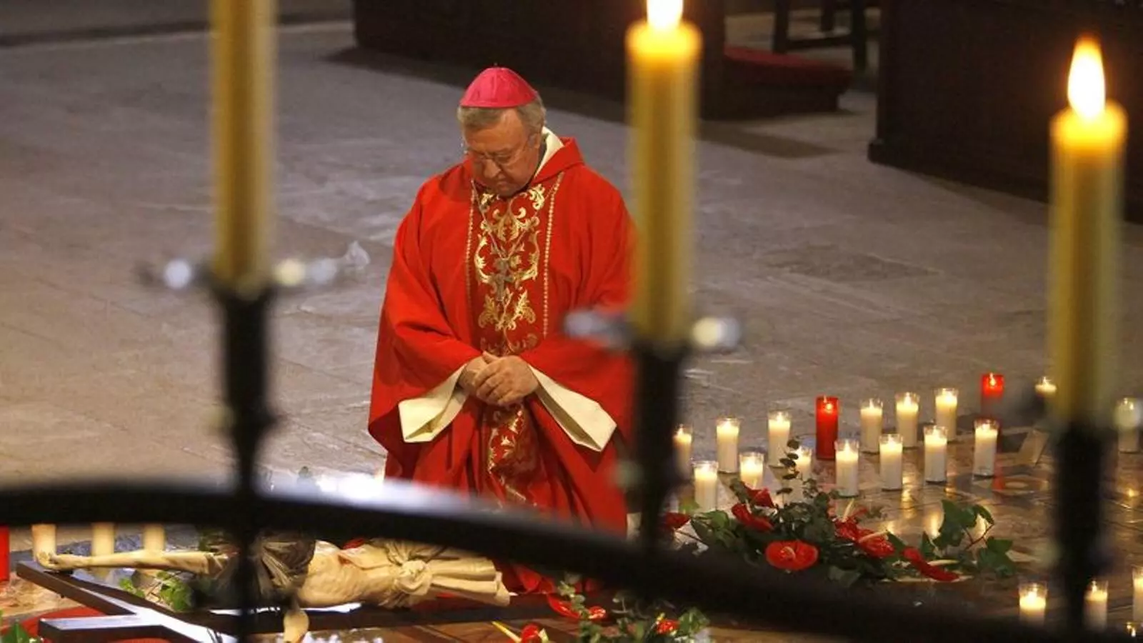 El bisbe de Mallorca, Sebastià Taltavull, en una cerimònia religiosa a la Seu.
