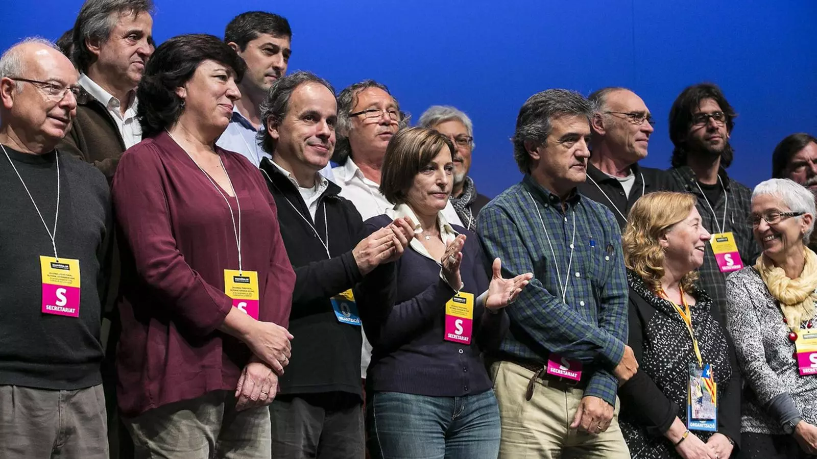 Els membres del secretariat a la Declaració de Novembre de l’Assemblea Nacional Catalana per fixar el full de ruta després del 9-N, a Cornellà de Llobregat.
