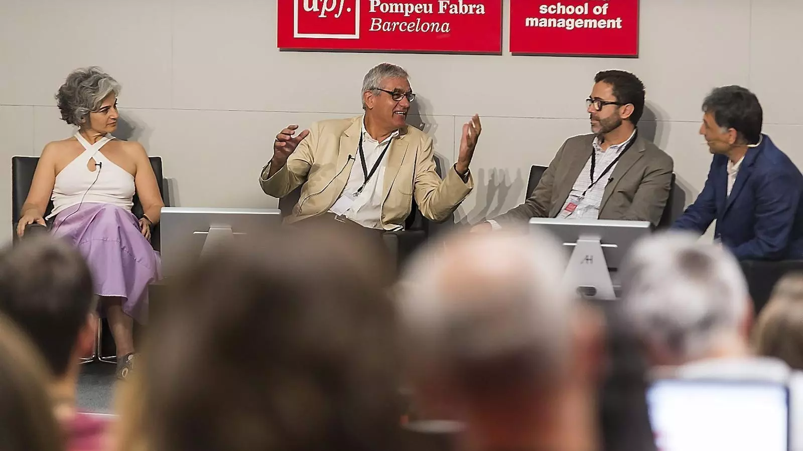 Maria Bohigas, Albert Pèlach i Emili Rosales, en una de les sessions del Fòrum Edita 2016