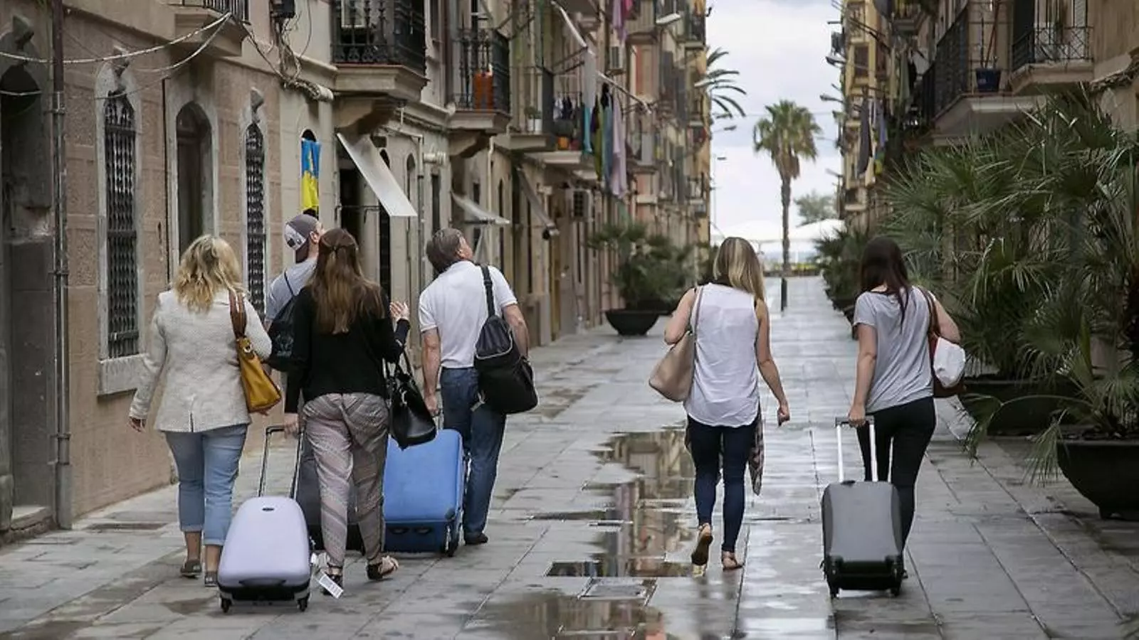 Turistes a la Barceloneta