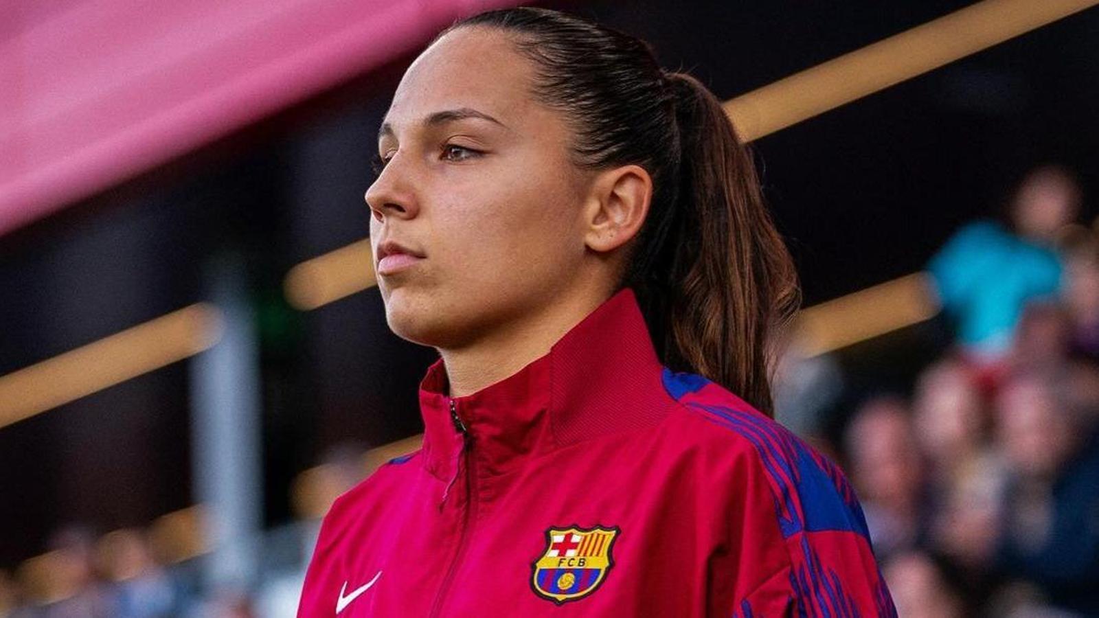 Martina Fernández starting in a Barça match