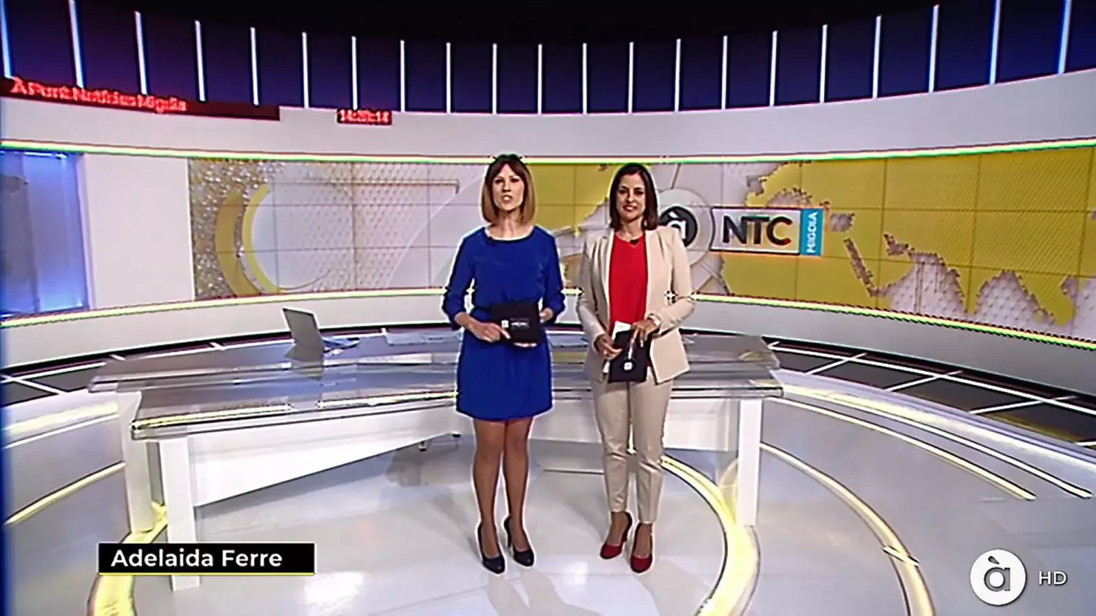 Adelaida Ferre i Vanessa Gregori van ser les primeres cares d’À Punt.