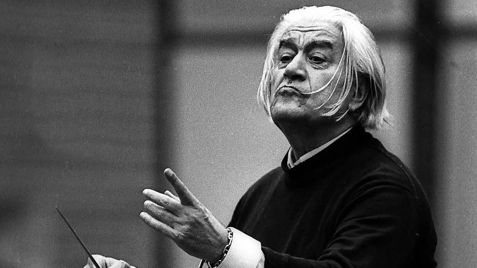 Sergiu Celibidache als anys 80 com a director artístic de l’Orquestra Filharmònica de Munic.