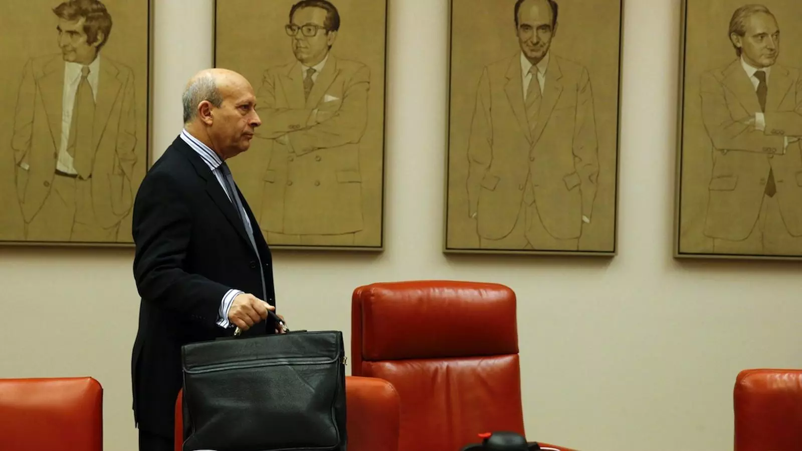 El ministre Wert durant la seva compareixença / EFE