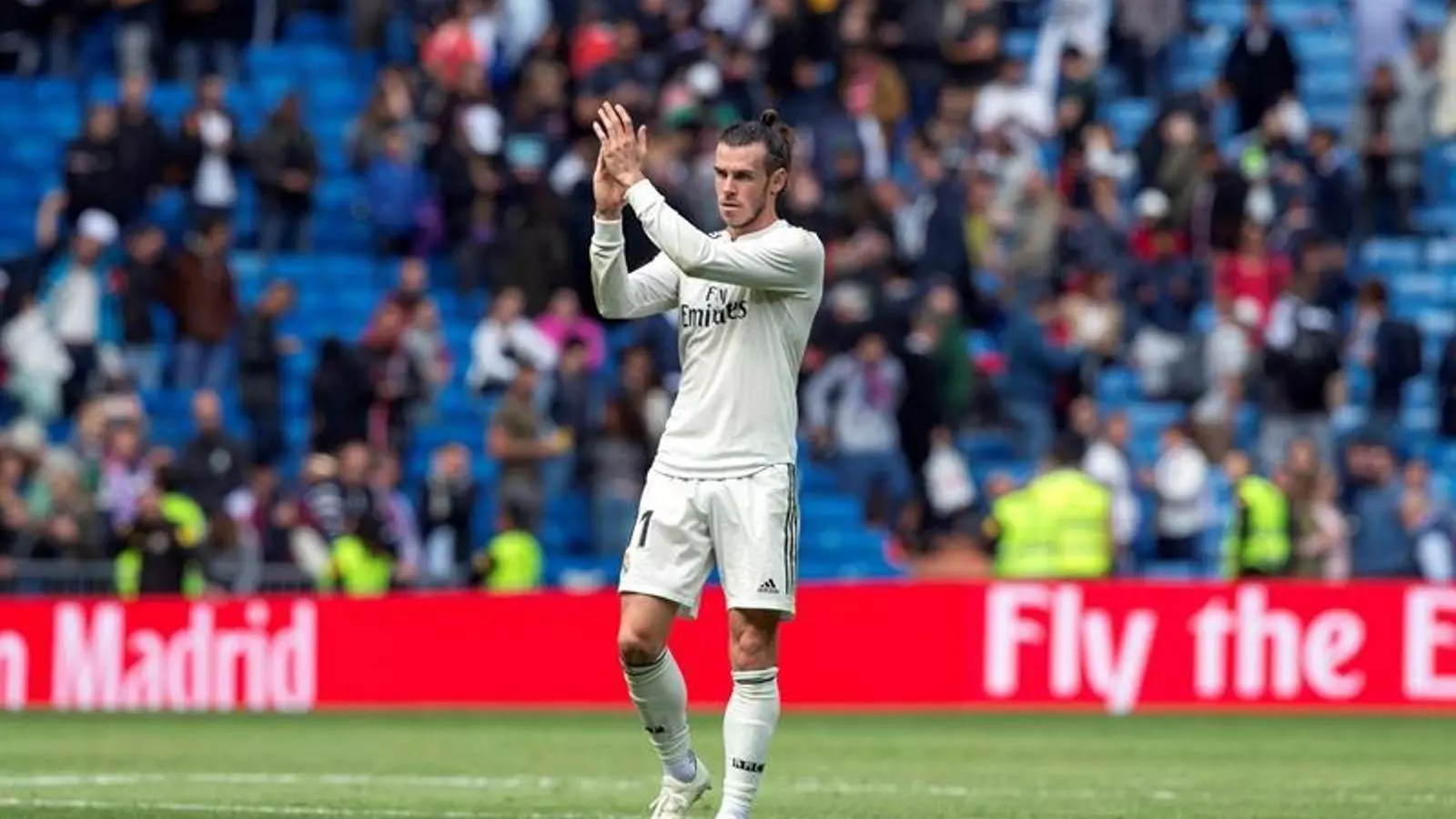 Bale, durant un partit de Lliga al Santiago Bernabéu