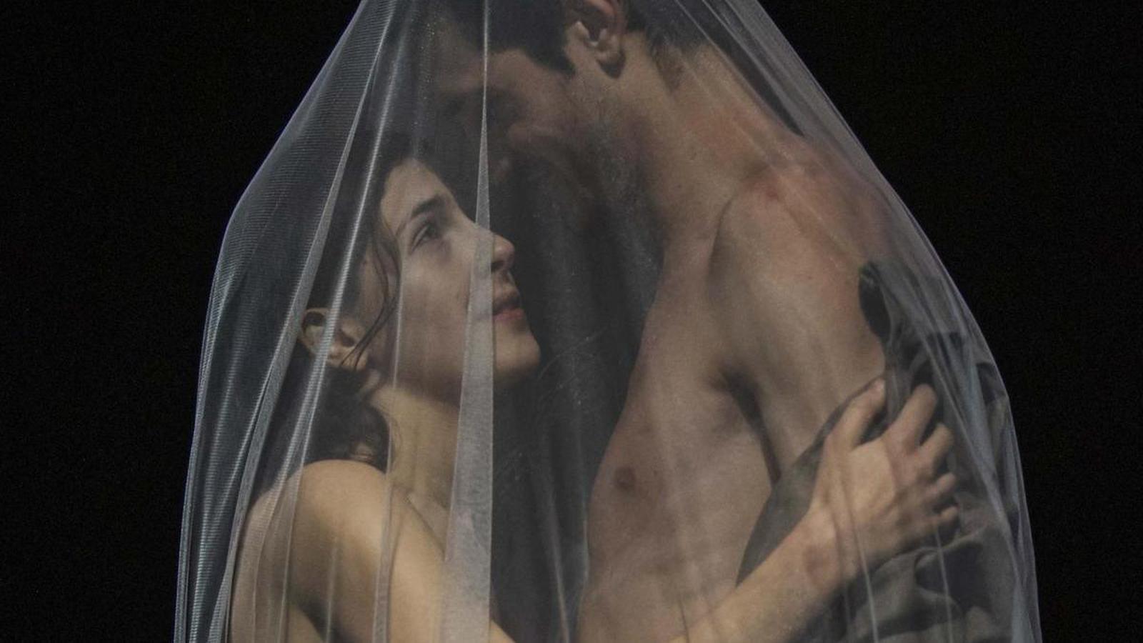 A rehearsal of 'Mami', which will be shown at the Mercat de les Flors.