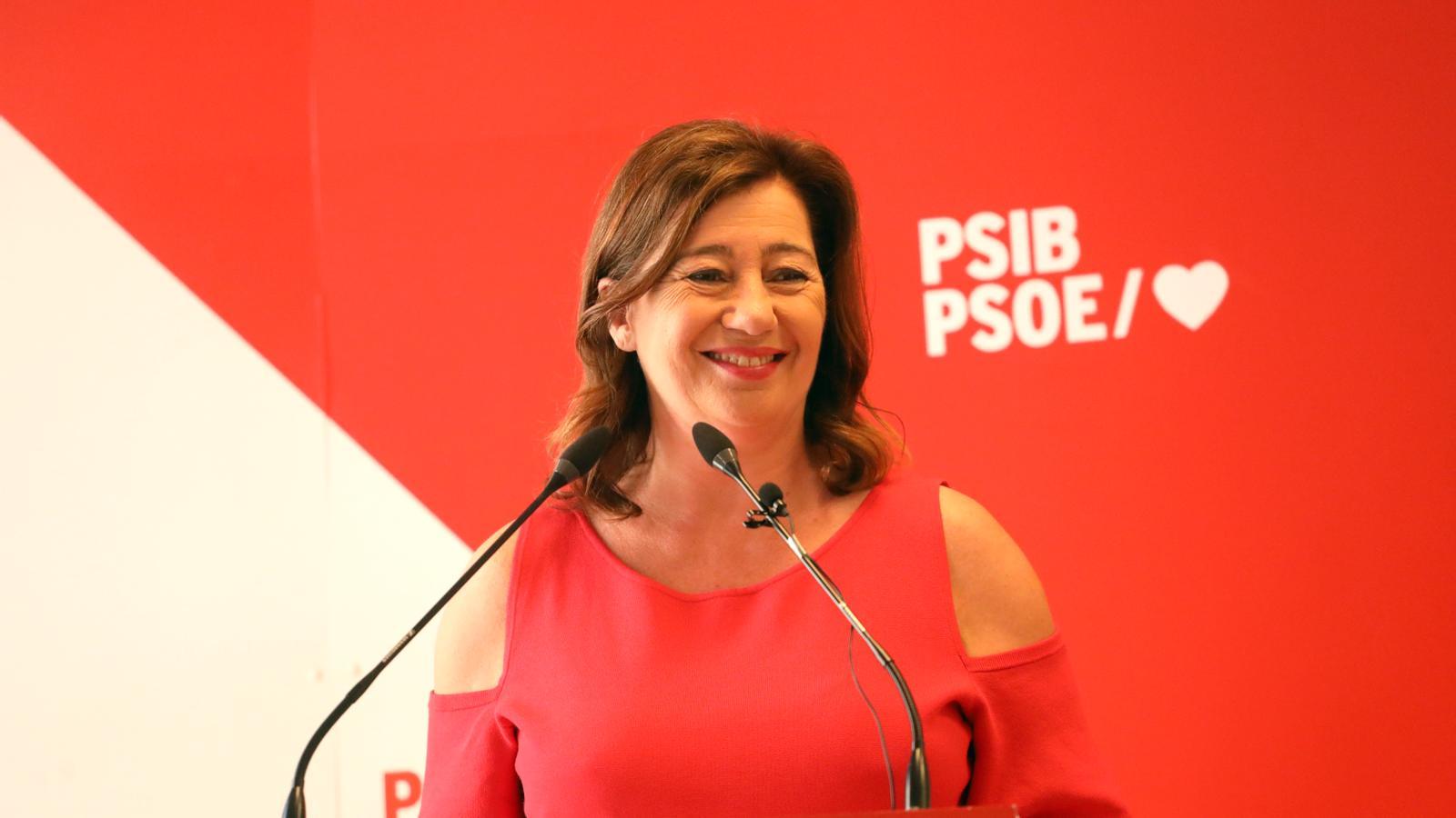 Francina Armengol en la sede del PSIB.