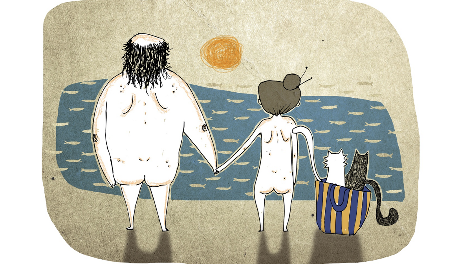 La platja.