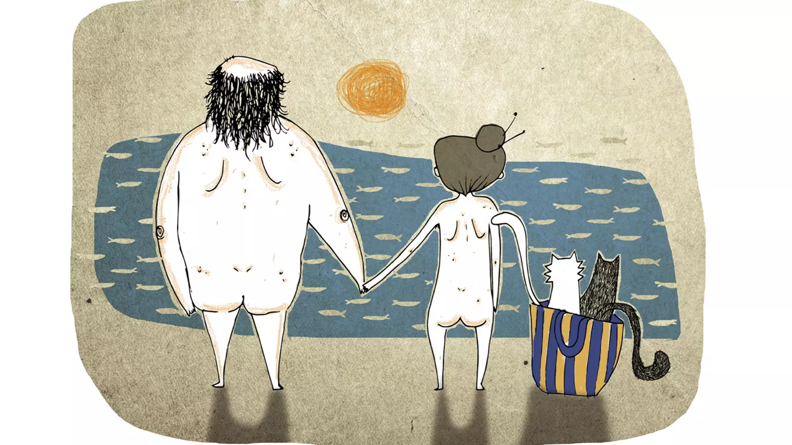 La platja.