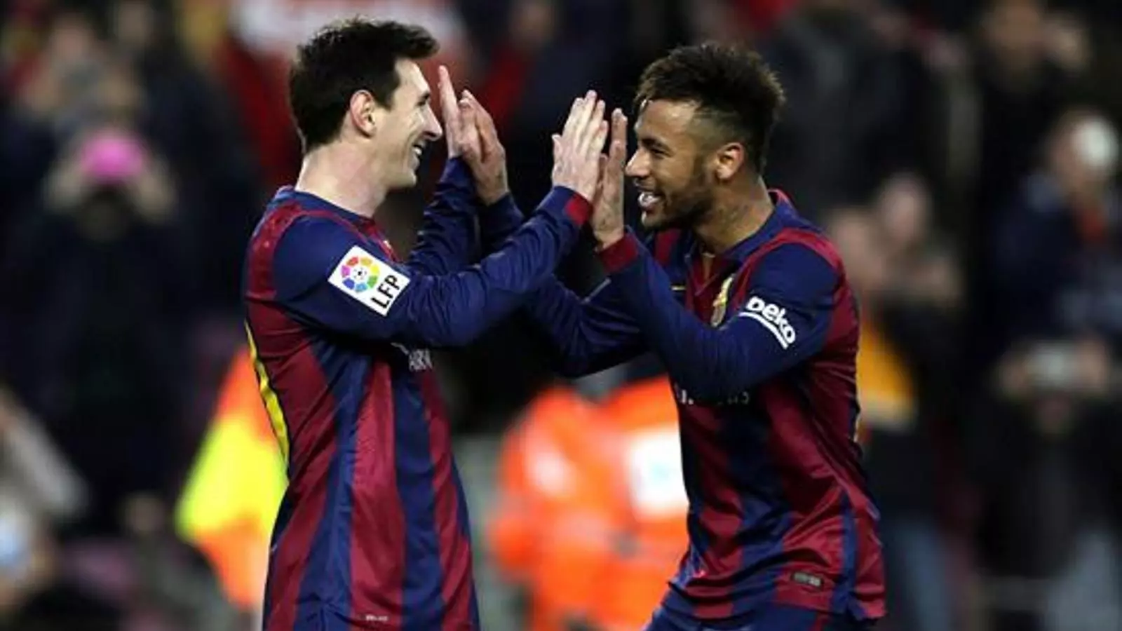 Messi i Neymar, celebrant un gol contra el Llevant