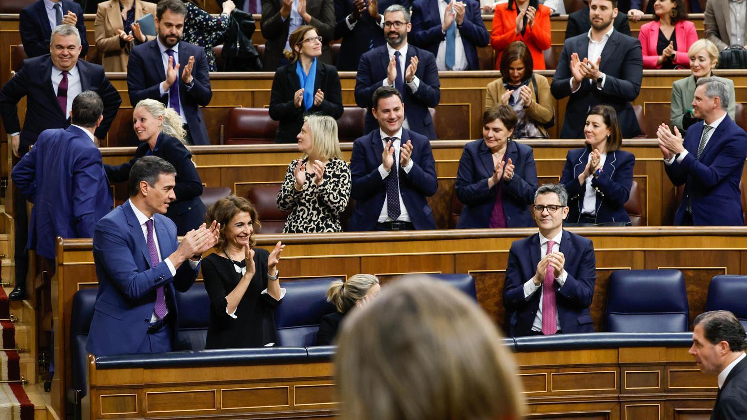 The plenary session of Congress with Pedro Sánchez after approving the amnesty law