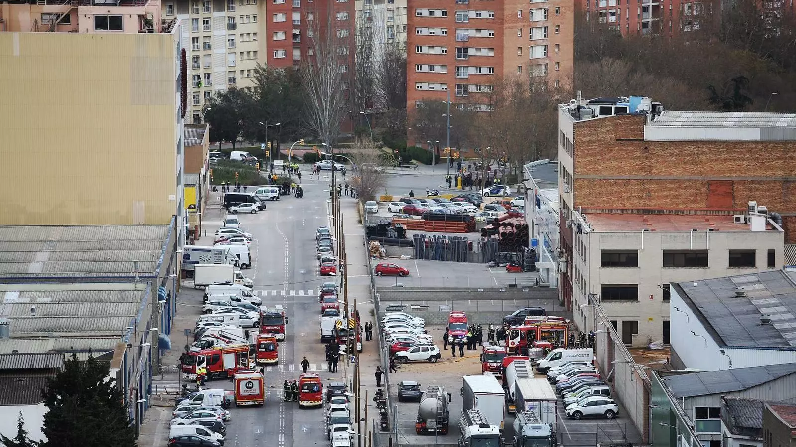 Imatge aèria del lloc de l'explosió