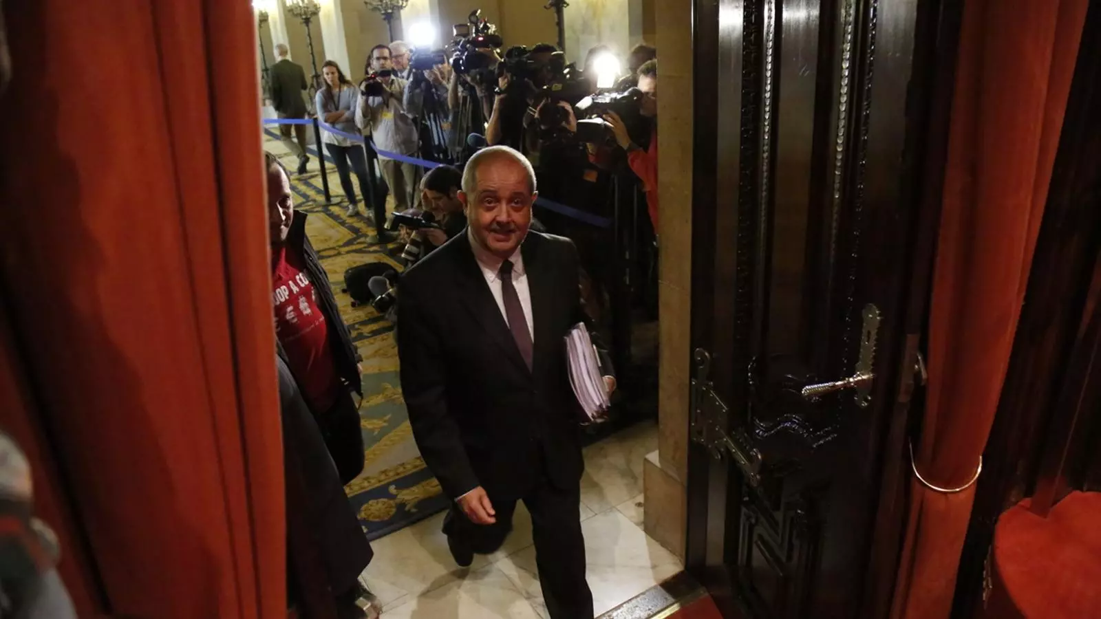 Felip Puig, a l'entrada de la comissió parlamentària d'investigació sobre el frau i el cas Pujol / PERE TORDERA