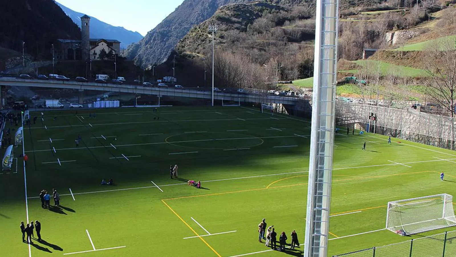 L'actual camp de futbol de Prada Moles a Encamp.