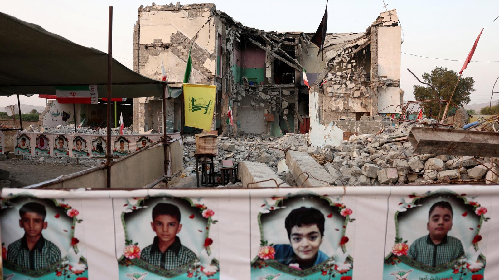 La escuela de Minab, en Irán, donde los Estados Unidos asesinaron a 120 niños el 28 de febrero.