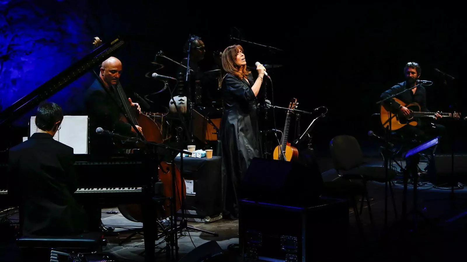 Maria del Mar Bonet durant el concert al Teatre Grec, dins de la Mercè Música