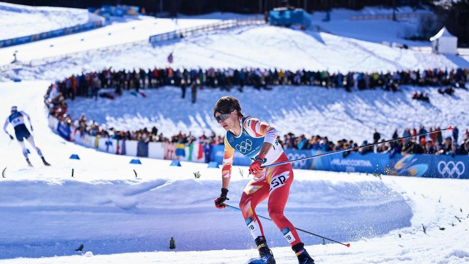 Bernat Sellés, disqualified in the final of the 10km cross-country skiing