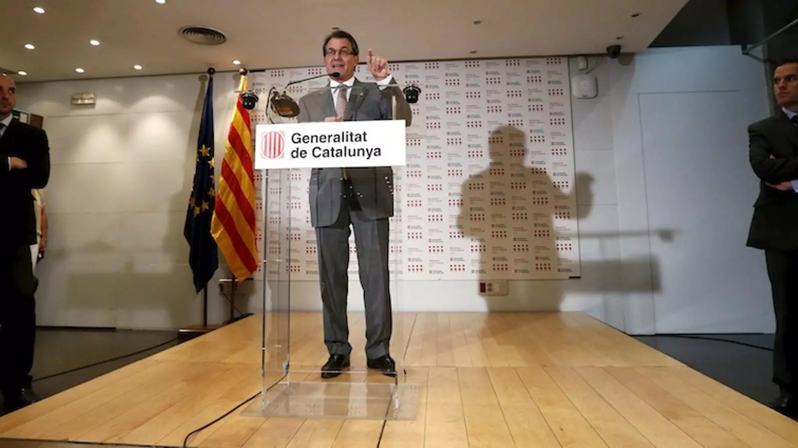 El president de la Generalitat, Artur Mas, compareix a la delegació de la Generalitat a Madrid / EFE