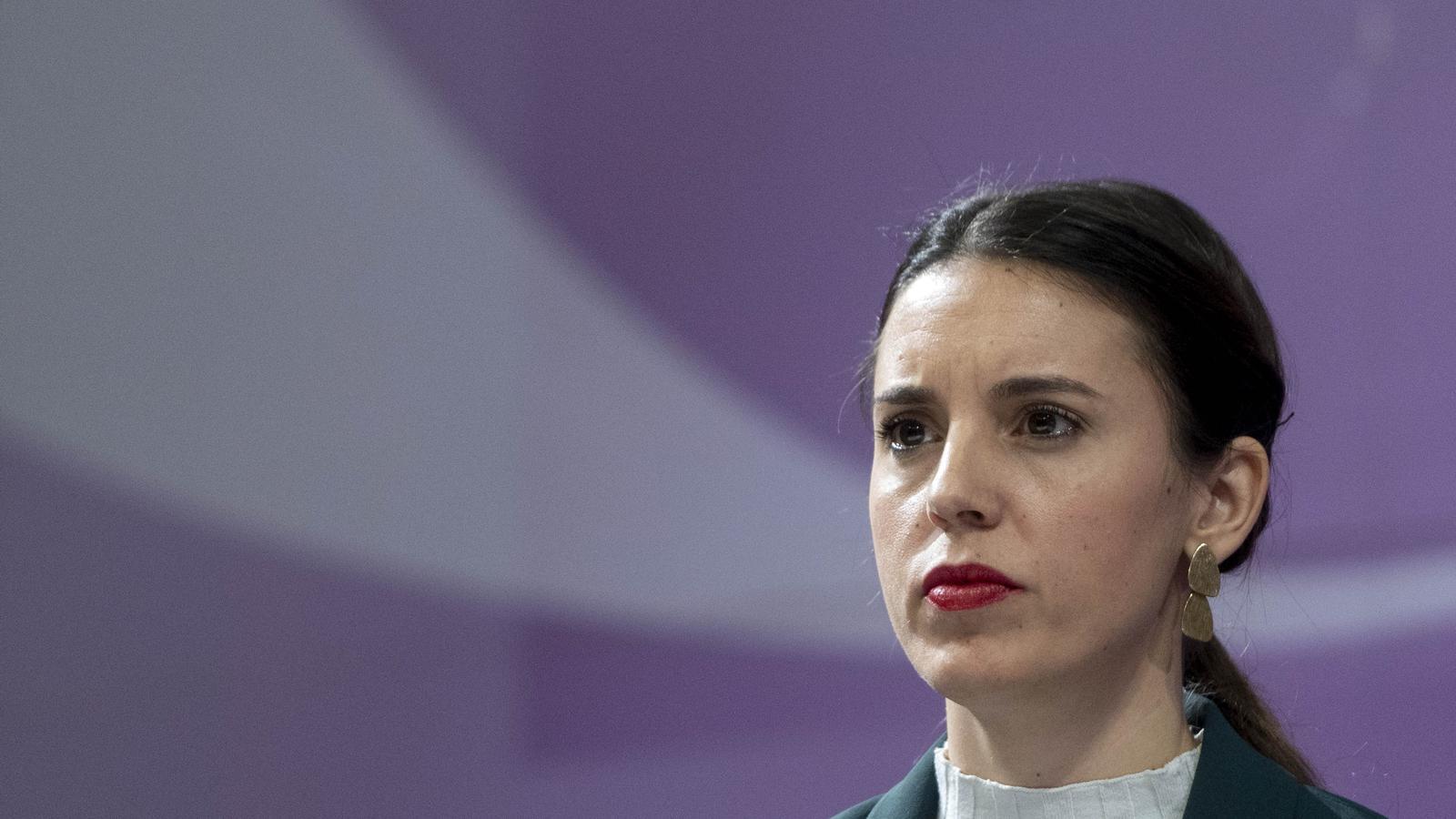 La ministra de Igualdad del gobierno español, Irene Montero, en una imagen reciente.