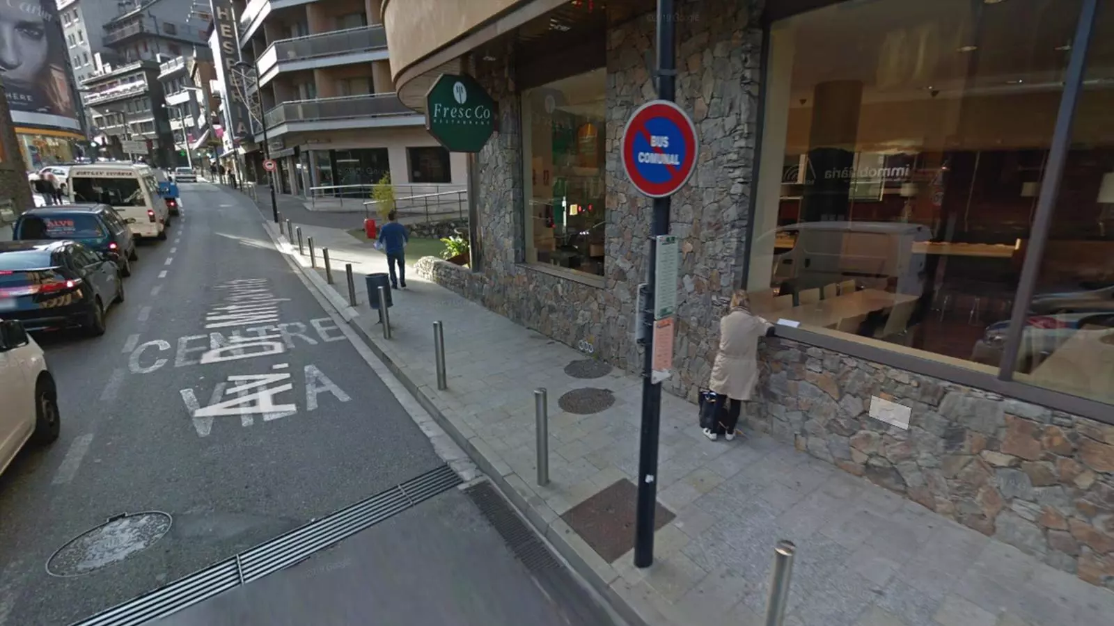 Ubicació de l'antiga parada de la Rotonda d'Andorra la Vella. / GOOGLE MAPS
