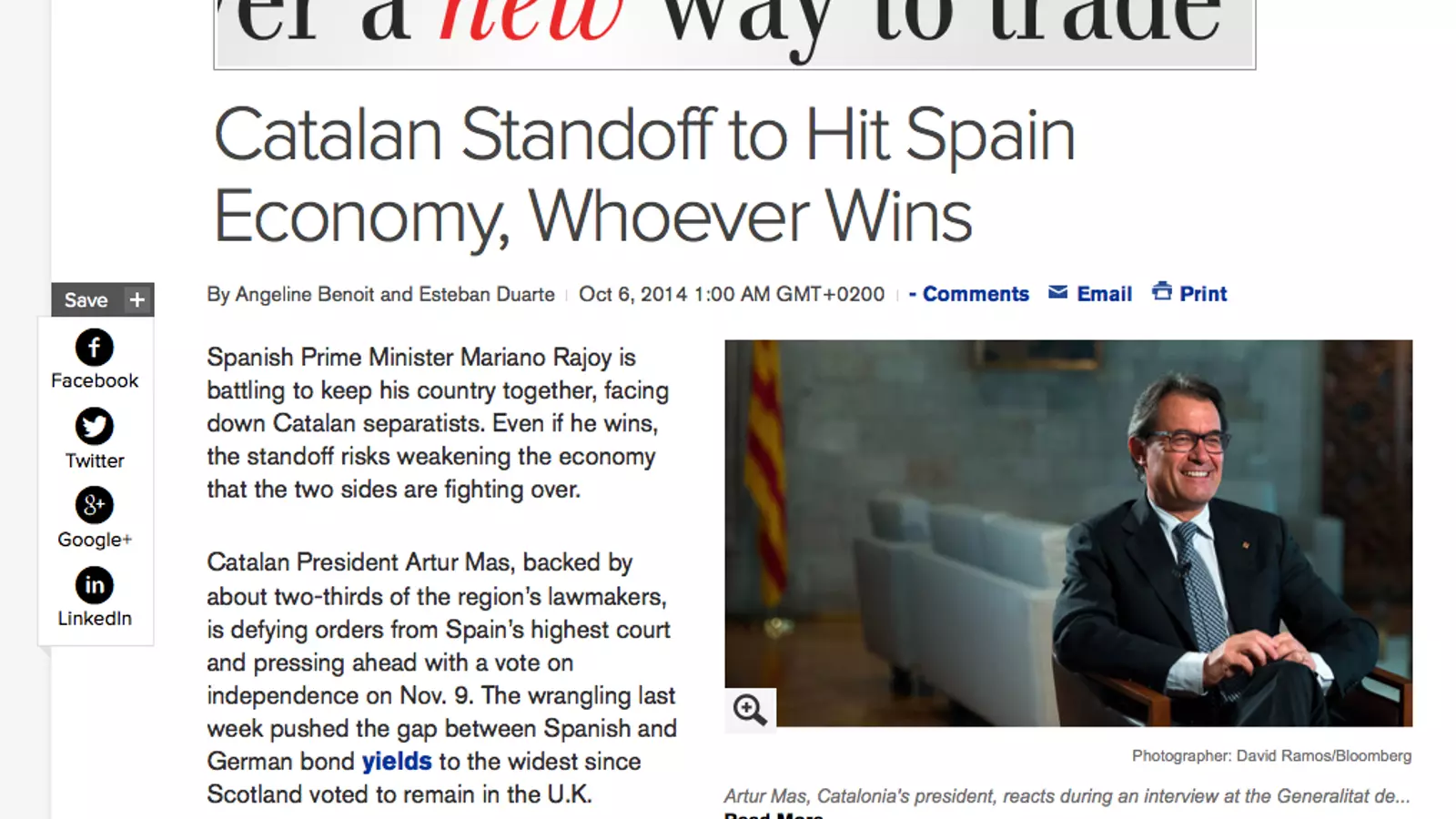 Captura de pantalla de 'Bloomberg'.