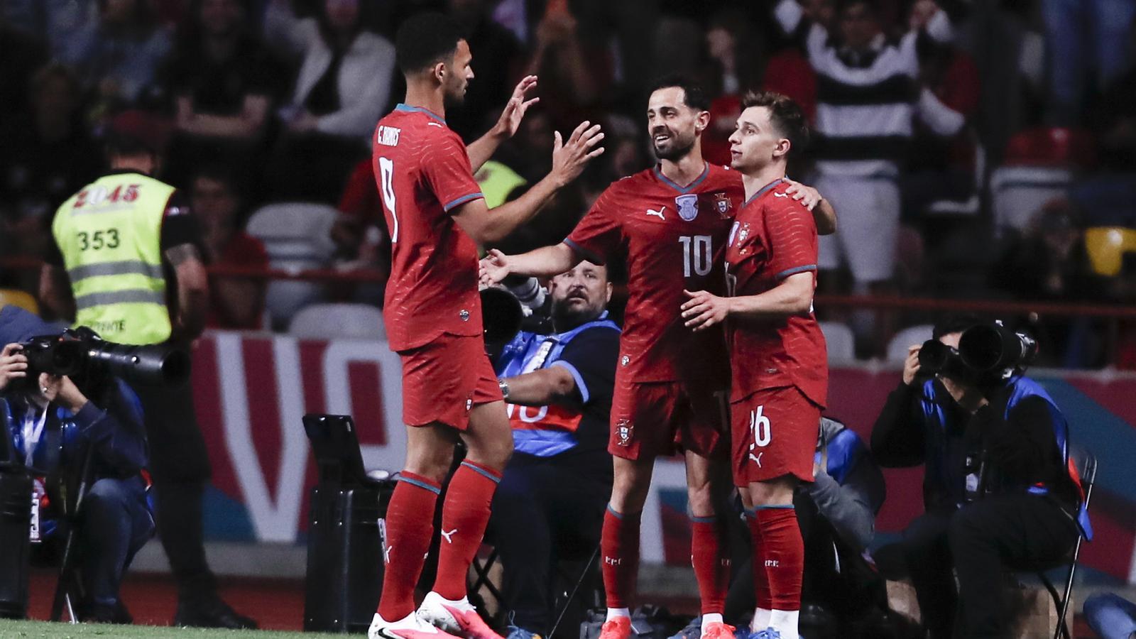 Bernardo Silva, con Portugal, en el último amistoso de los portugueses antes de disputar el Mundial