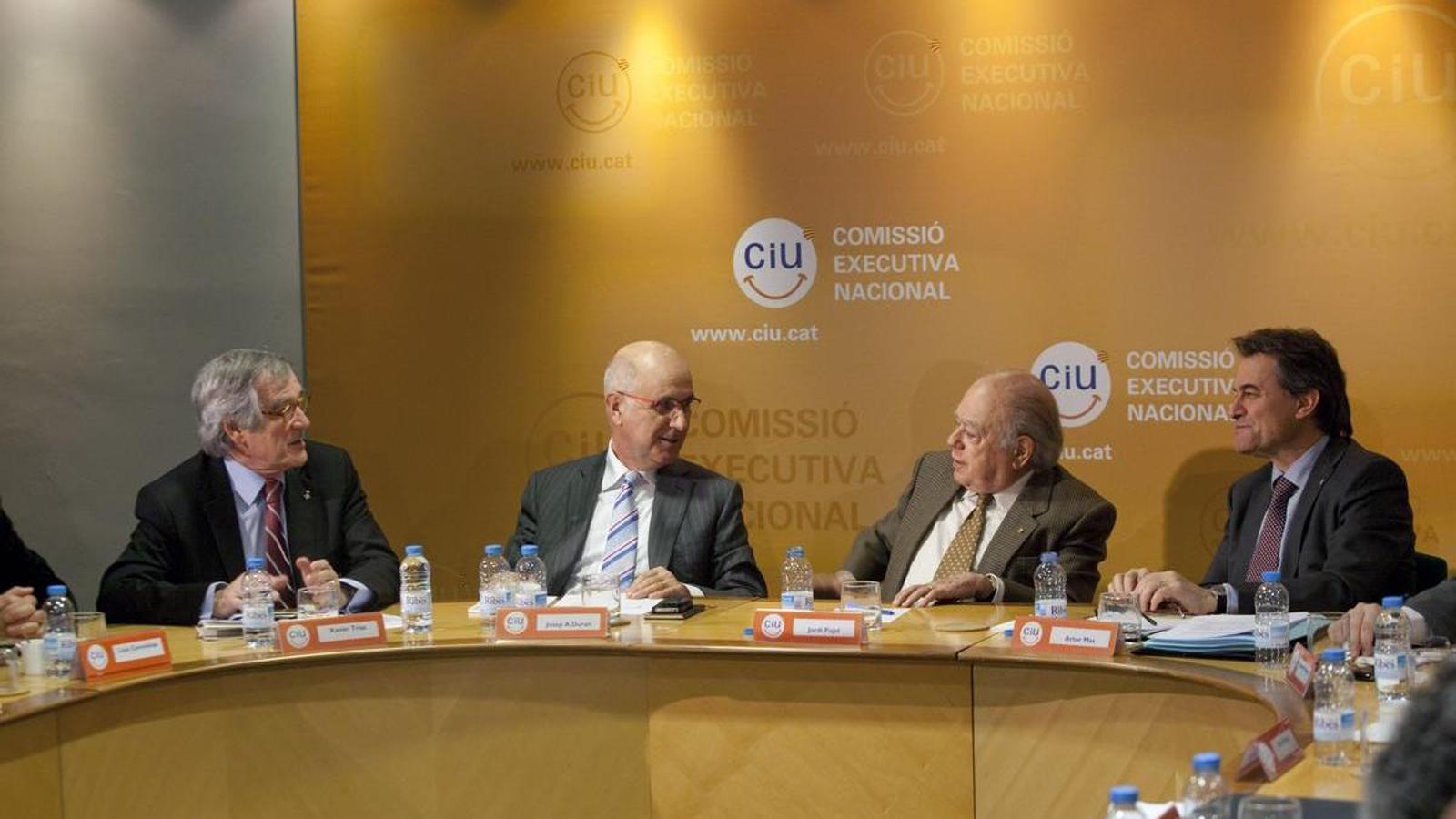 Xavier Trias, Josep A. Duran y Lleida, Jordi Pujol and Artur Mas, in an archive image