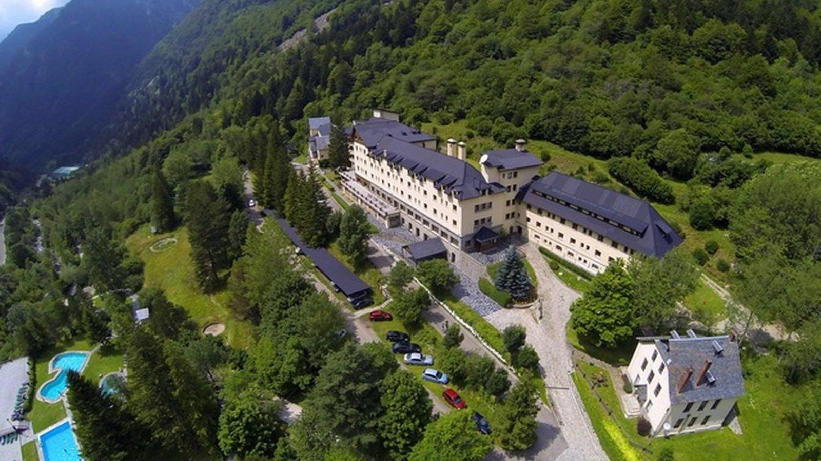 Aerial view of the Caldes spa