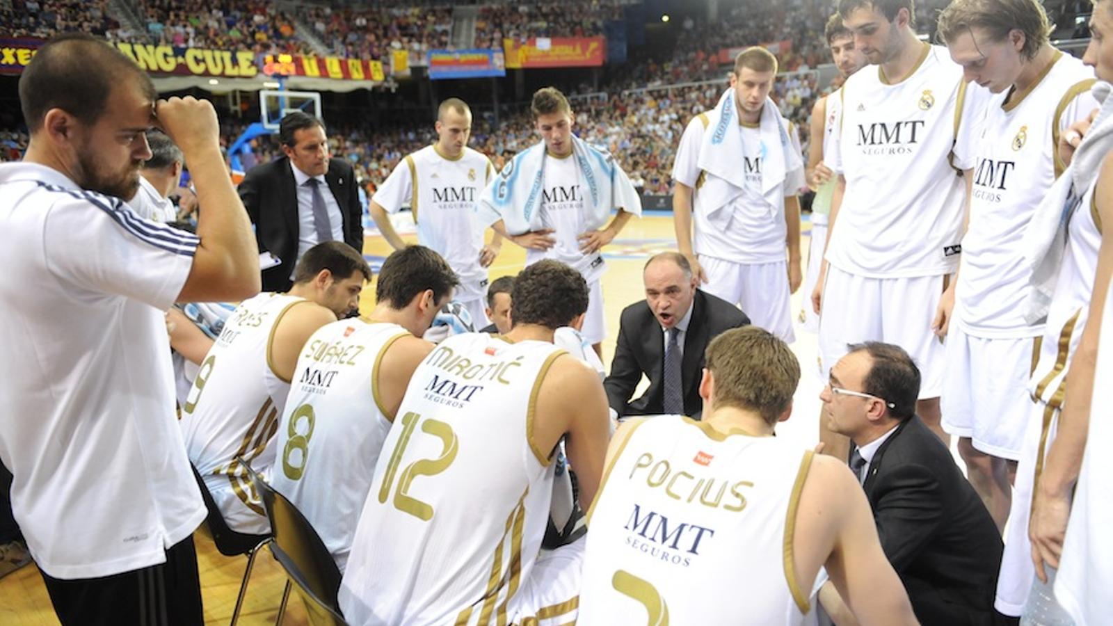 Pablo Laso, durant el cinquè partit