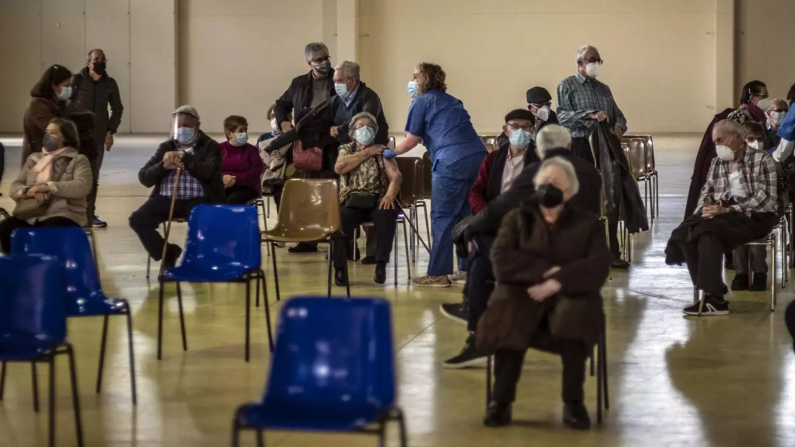 Vacunació en persones de més de 80 anys