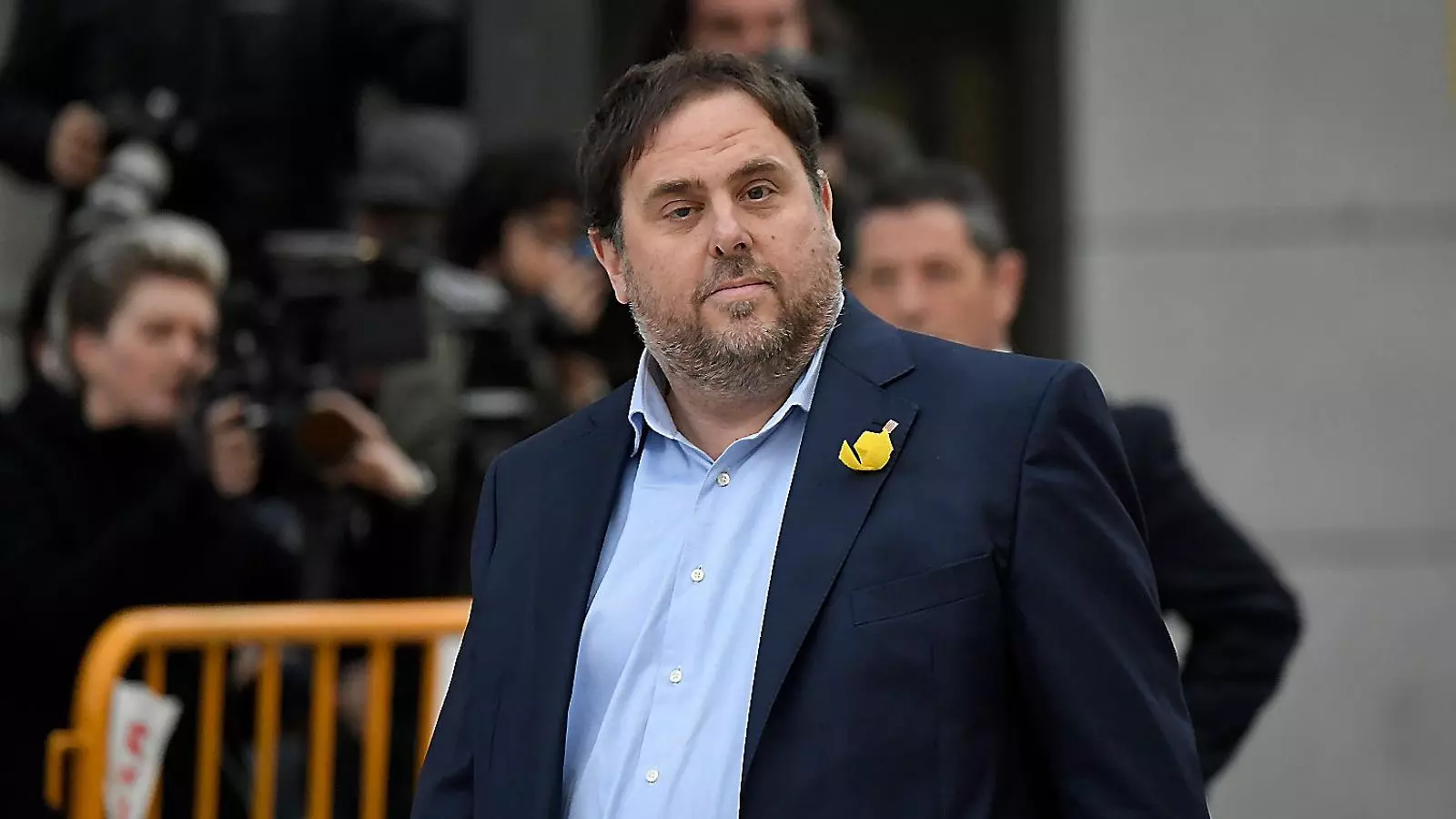El vicepresident del Govern, Oriol Junqueras, el dia 2 de novembre abans d’entrar a declarar a l’Audiència Nacional.