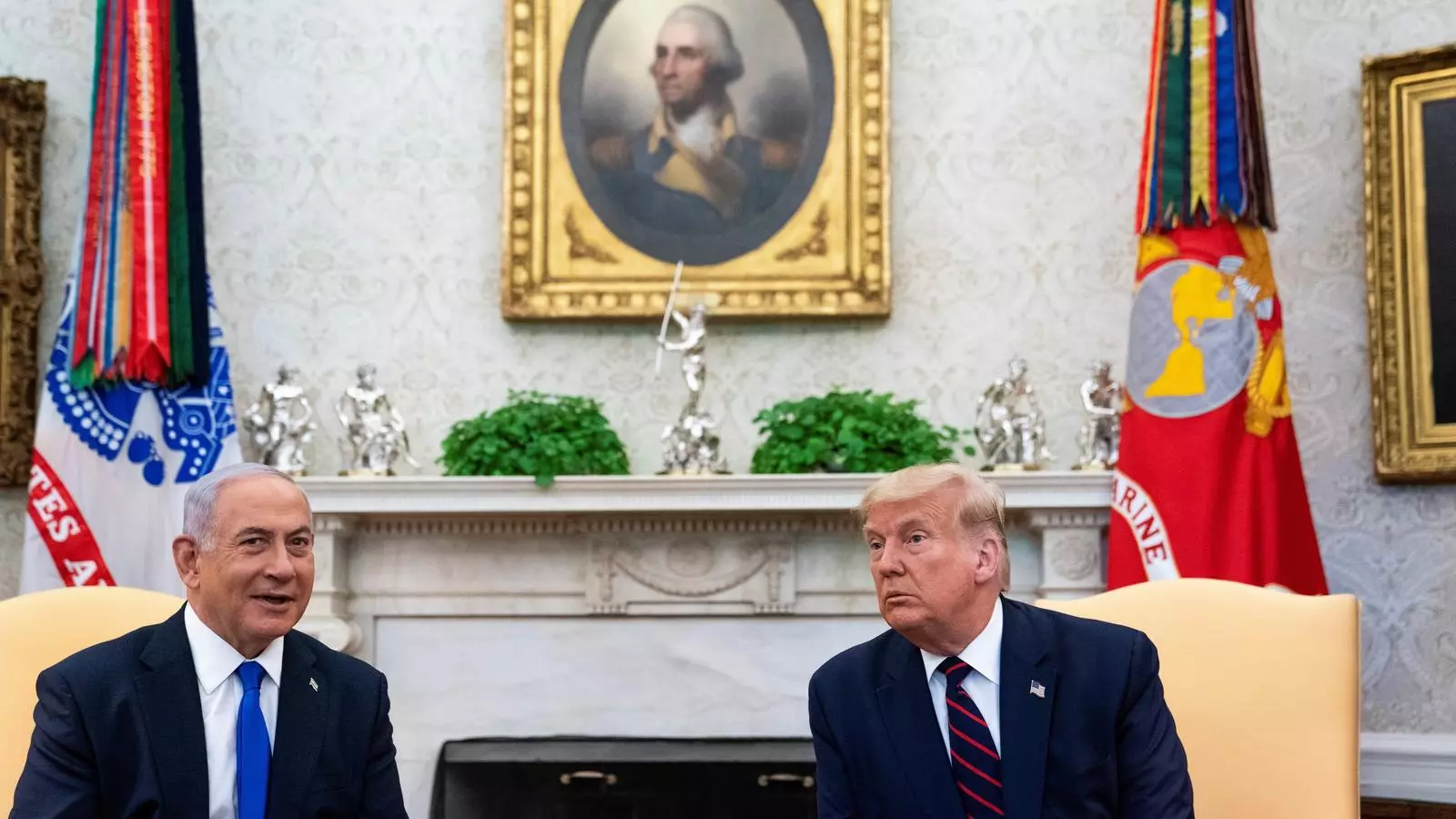 Netanyahu amb Donald Trump a la Casa Blanca durant el darrer viatge oficial als EUA aquest mateix setembre